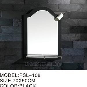 Color Mirror With Shelf and Light