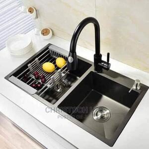 Double Bowl Kitchen Sink With Mixer Tap