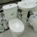 Water Closet Toilet Seat and Basin